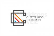Abstract c letter logo design