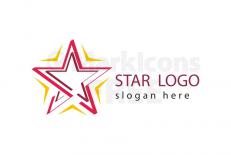 Abstract star logo designs