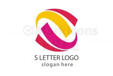 Colorful s letter logo design