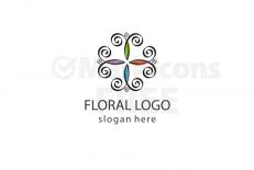 Free abstract floral logo design