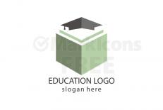Free book with graduate cap logo design