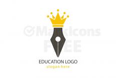 Free crown education logo design