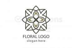 Free decorative floral logo design