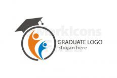 Free education graduate logo design