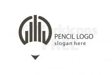 Free school pencil logo design