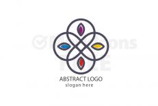 Free traditional flower logo design