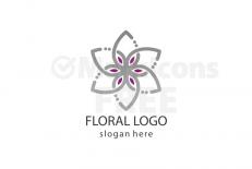 Modern flower logo design