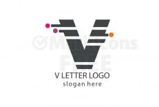 V letter speed logo design free